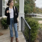 Jeans And Black Cardigan