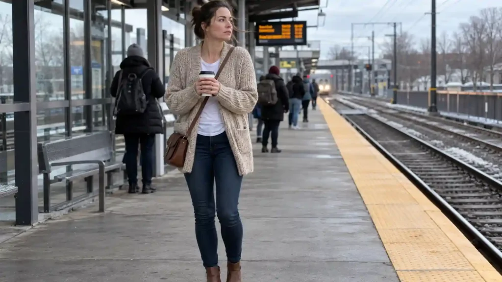 Jeans And Cardigan