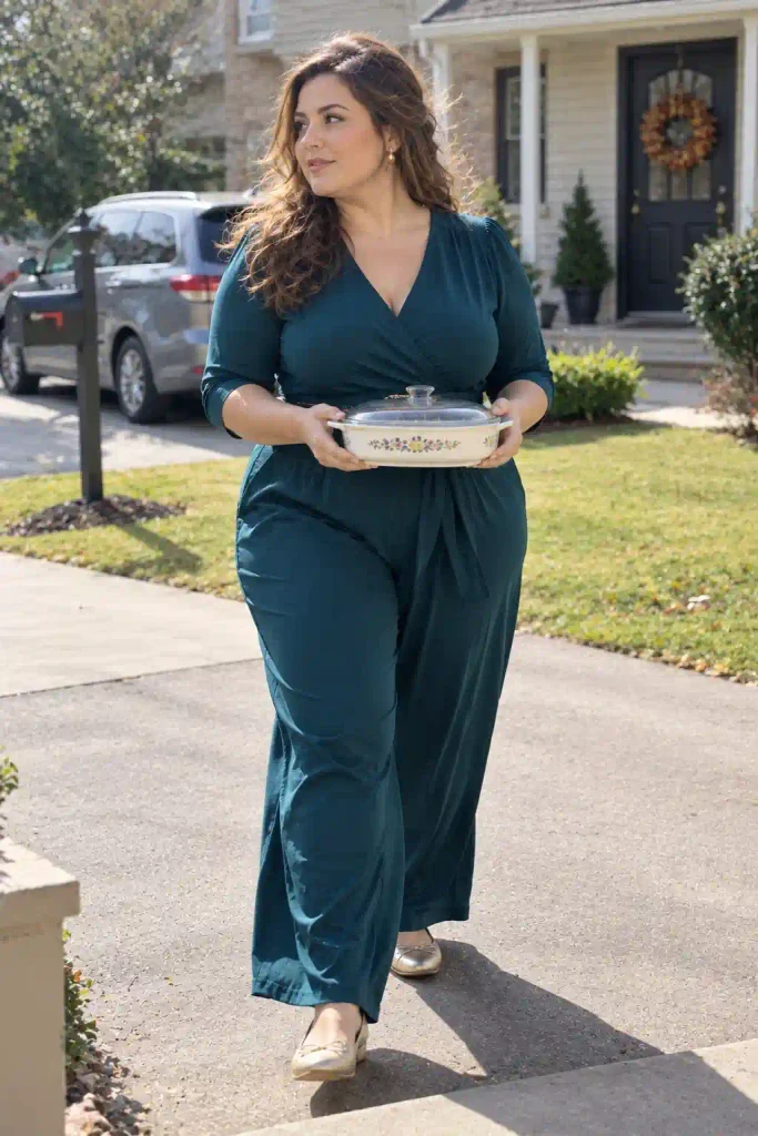 Jumpsuit with a wrap bodice