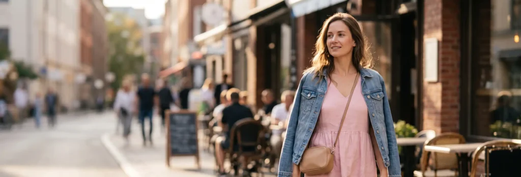 Light Pink Dress Outfit Casual Ideas