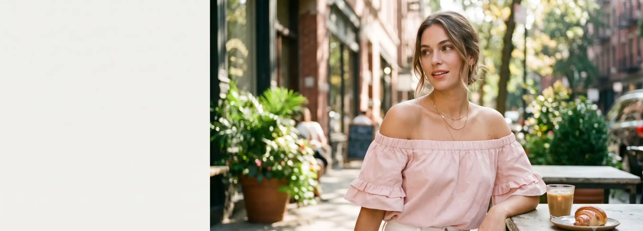 Light Pink Off Shoulder Top Outfit Ideas