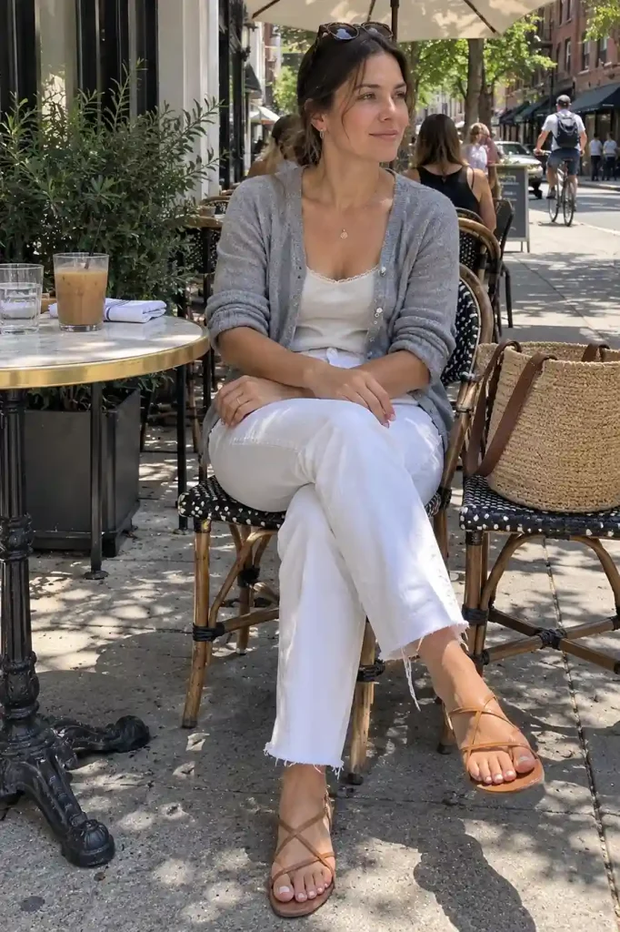 Linen-blend gray