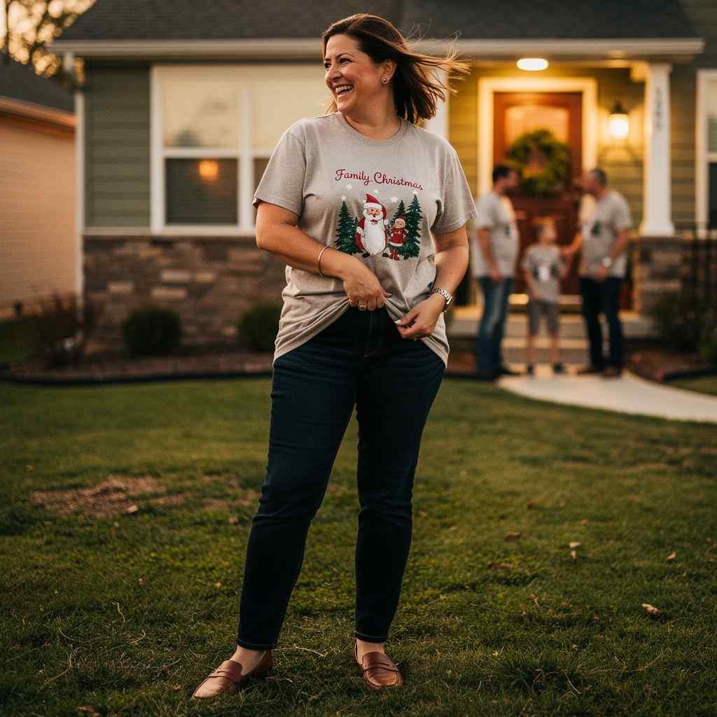 Matching family tees with coordinated