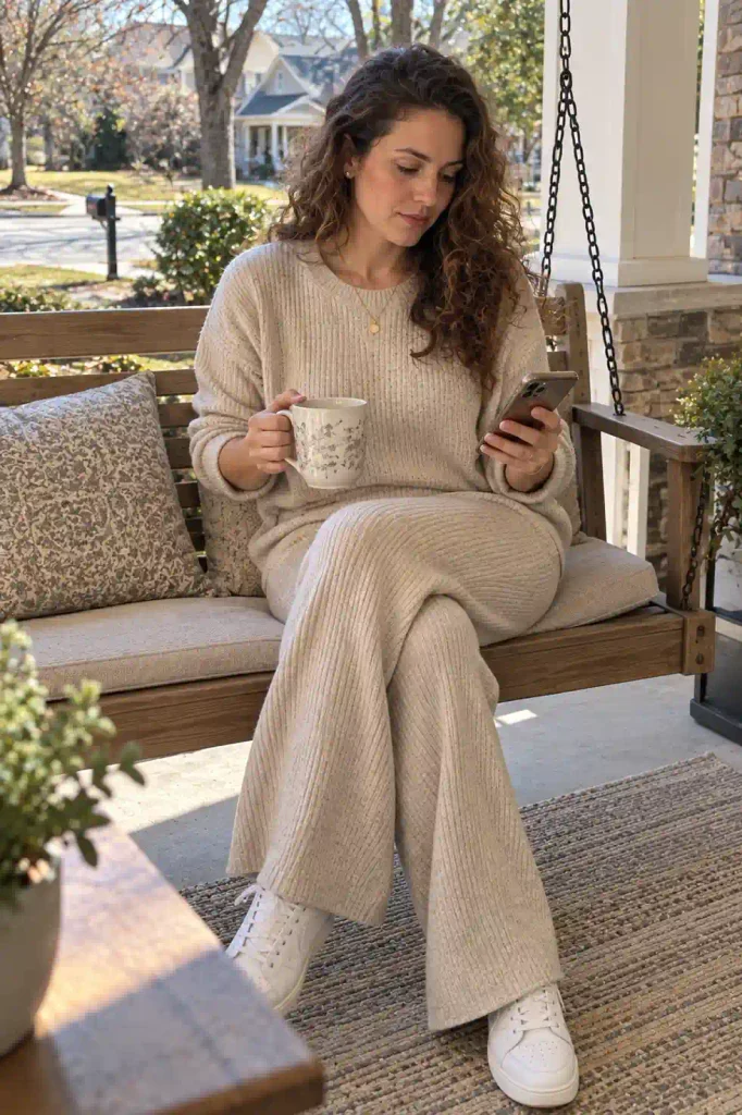 Matching knit set