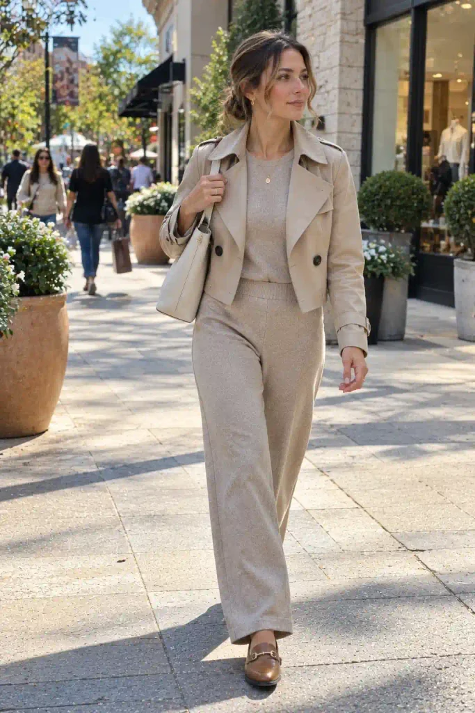 Matching set under the coat