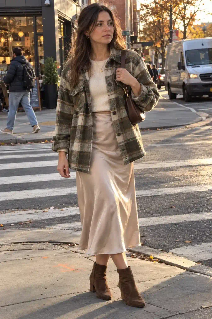 Midi slip skirt