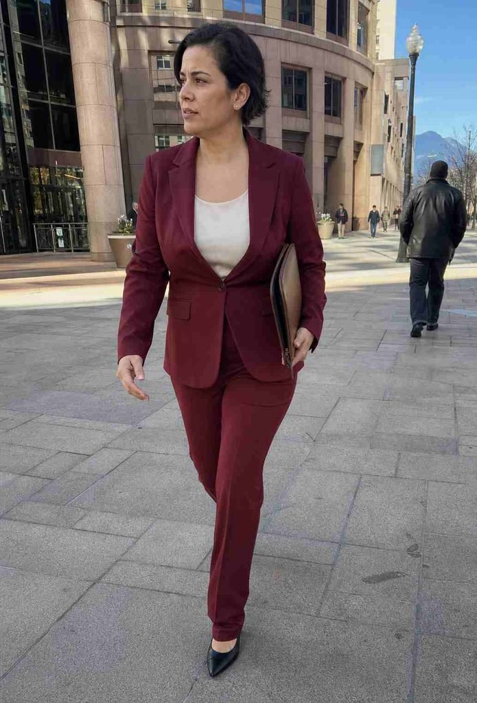 Monochrome red suit