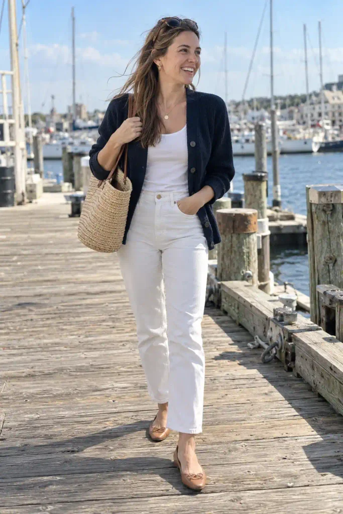 Navy cardigan