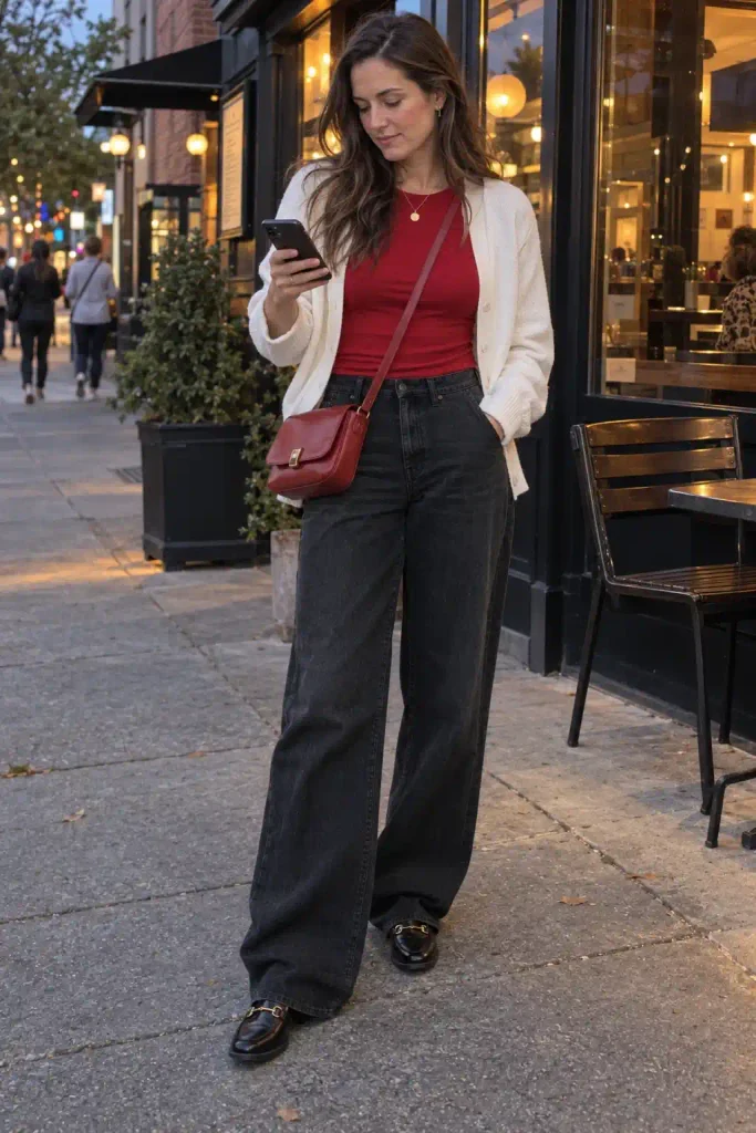 One red accent