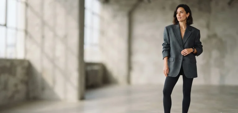 Oversized Blazer Leggings Outfit