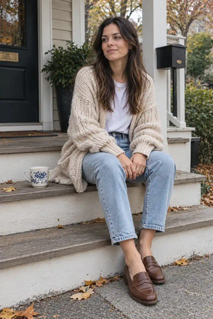 Oversized chunky cardigan