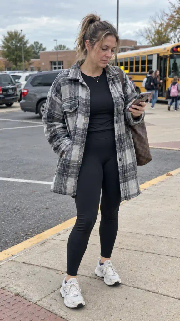 Oversized gray plaid