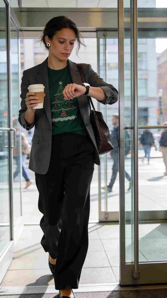 Oversized tee with a sweater vest