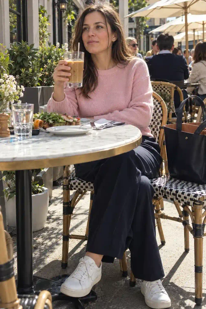 Pink and navy