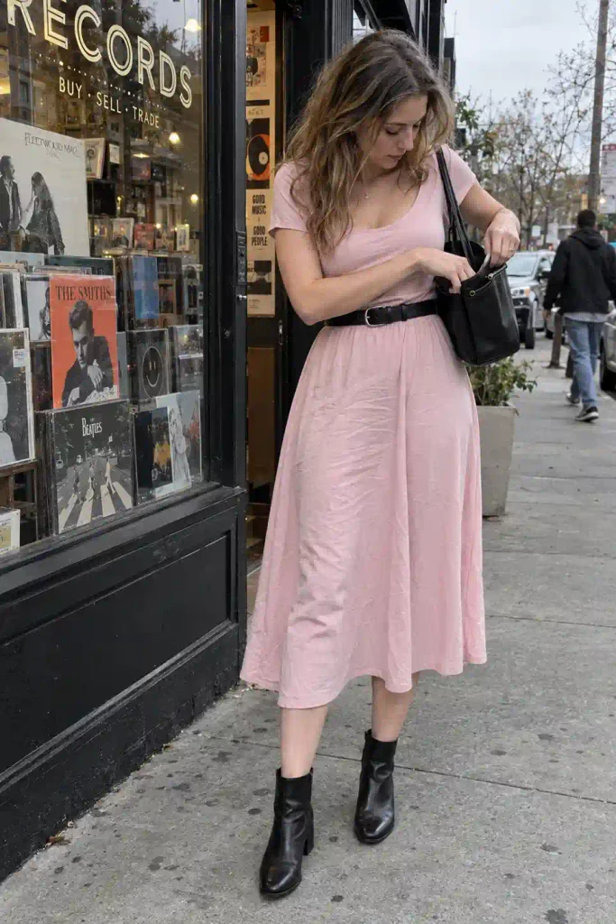 Pink with black