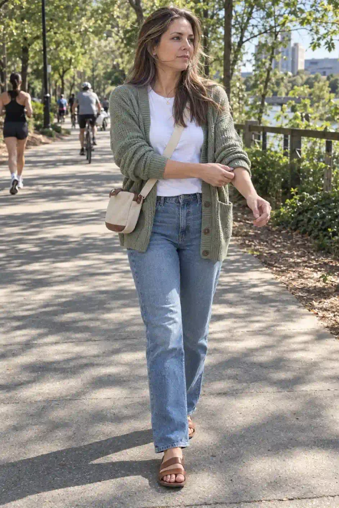 Sage green cardigan