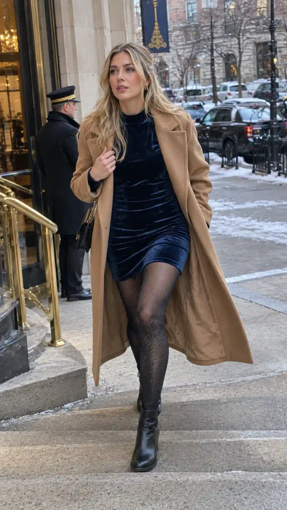 Sheer black or sparkle tights