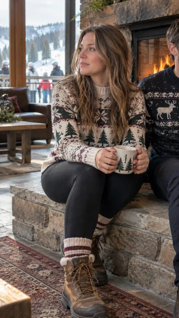 Skiing chic