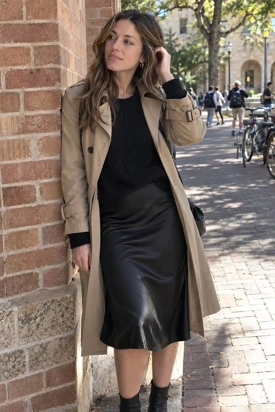 Tailored black trousers
