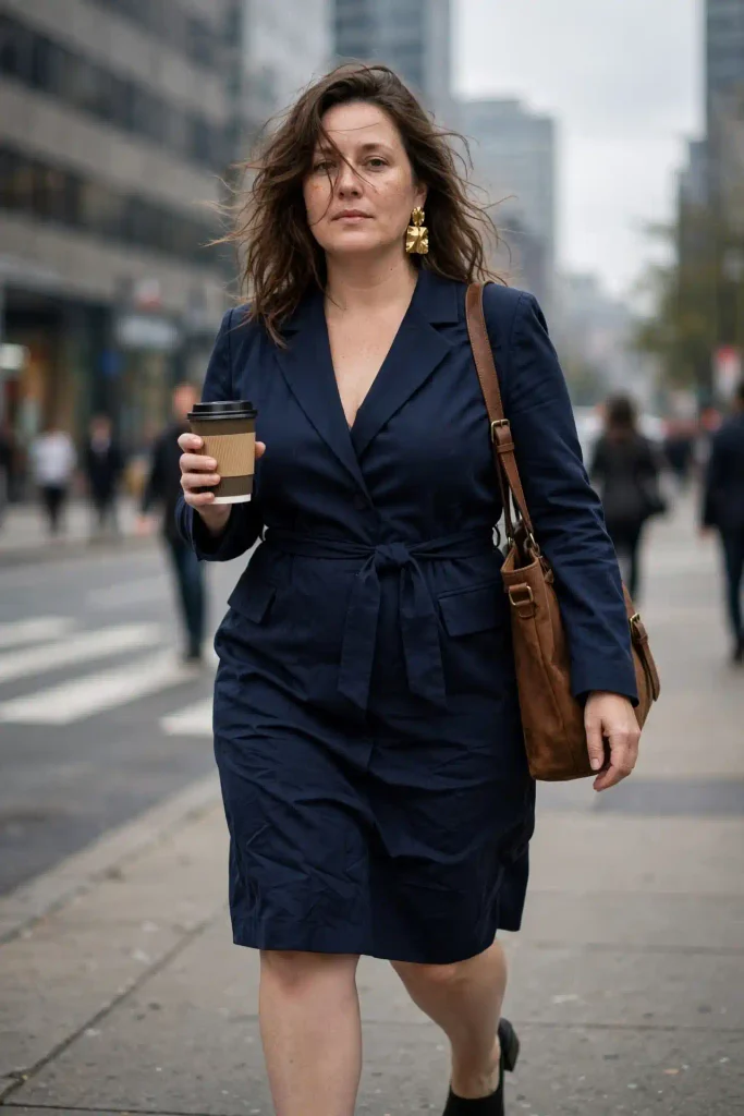 The belted blazer dress