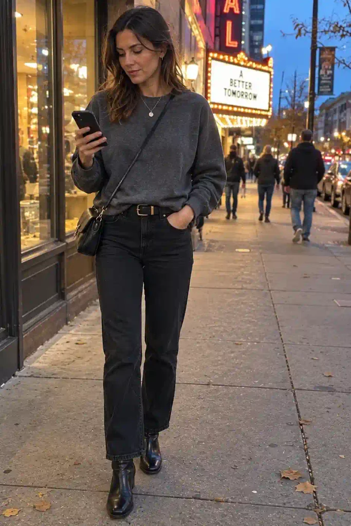 The black jeans night look