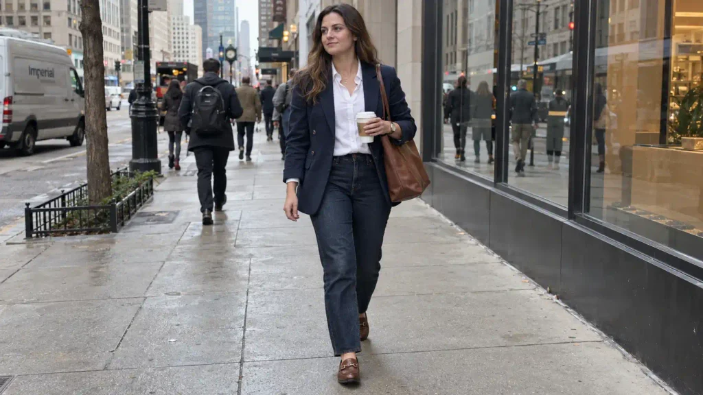 The classic navy blazer
