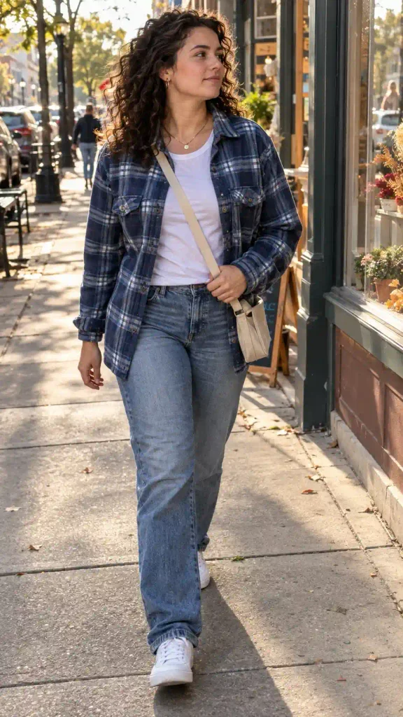 The classic white tee and straight