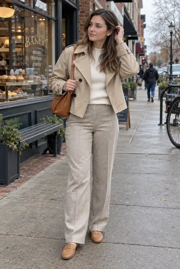 The monochrome beige stack