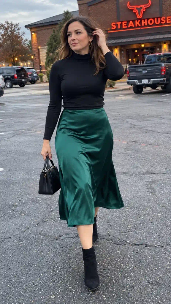 The satin midi skirt formula