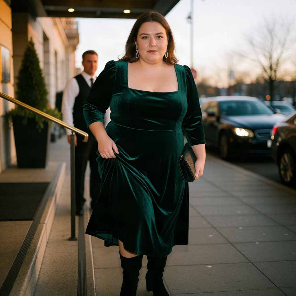 The velvet midi dress