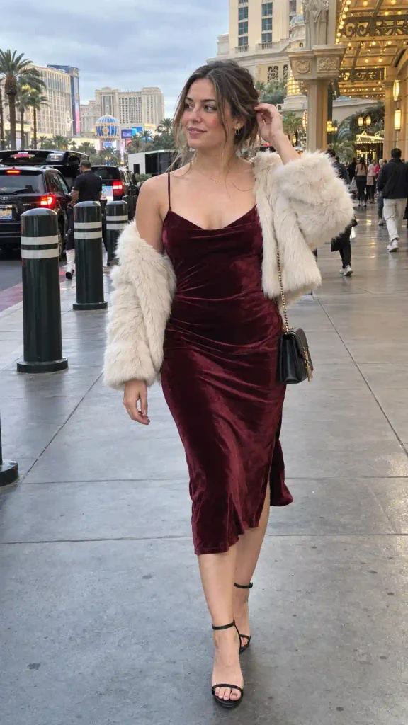 The velvet slip dress