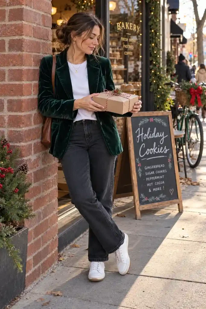 Velvet blazer with