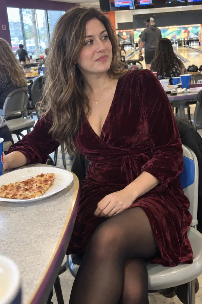 Velvet wrap dress