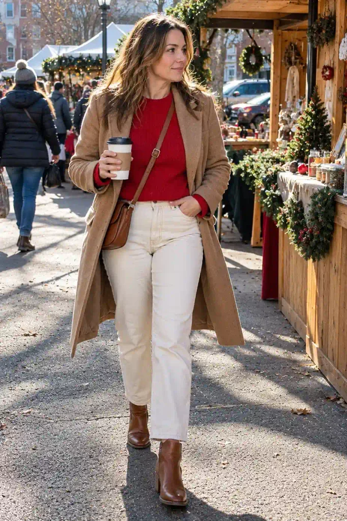 White jeans in winter