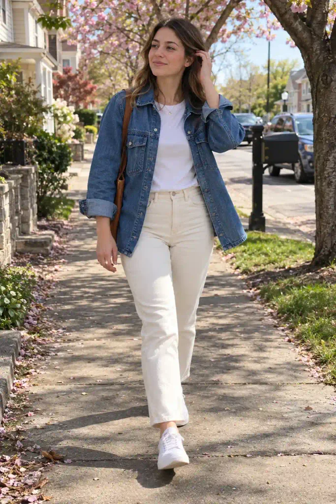White or cream jeans
