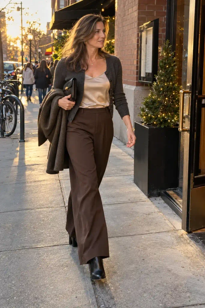 Wide-leg trousers with