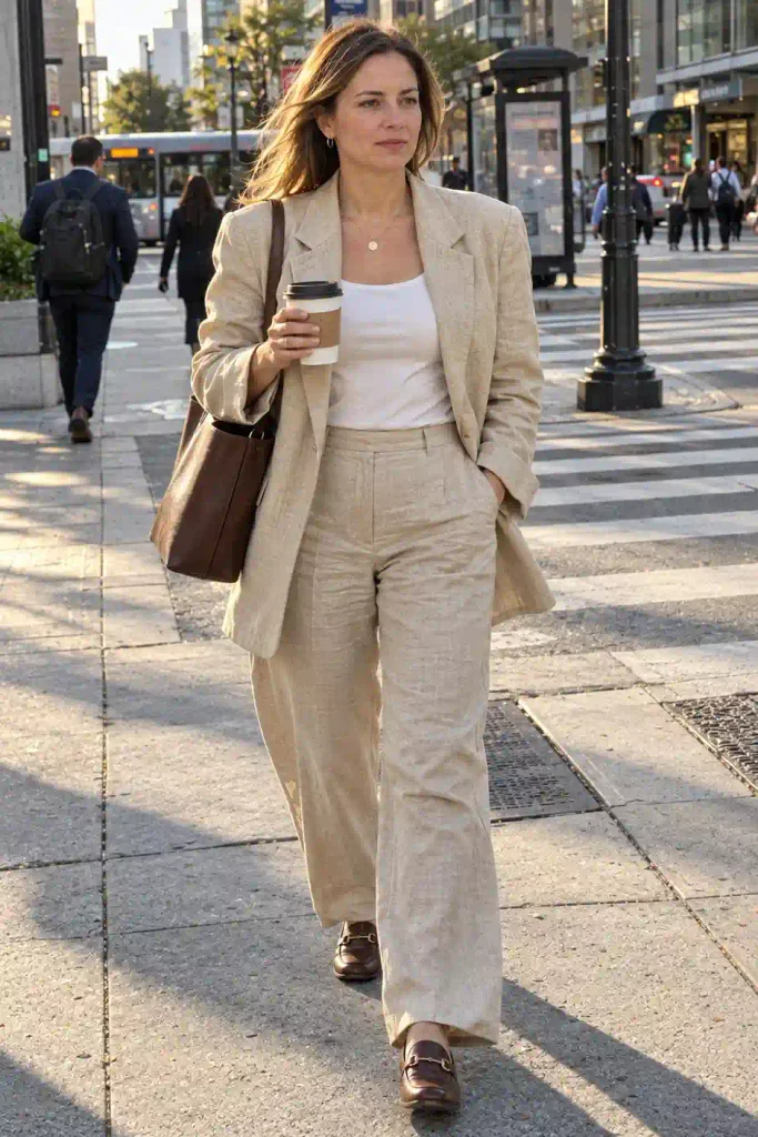 tonal matching trousers