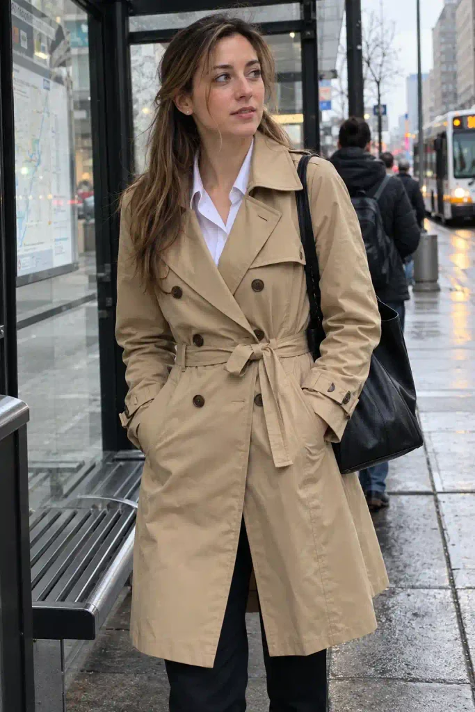 trench coat works for business casual